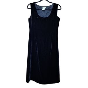 Part Two Black Velvet Dress Women’s Size 38 M – Sleeveless Rayon Silk Blend